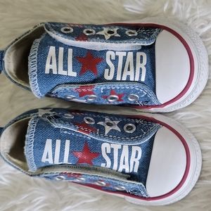 Toddler Red White and Blue Converse